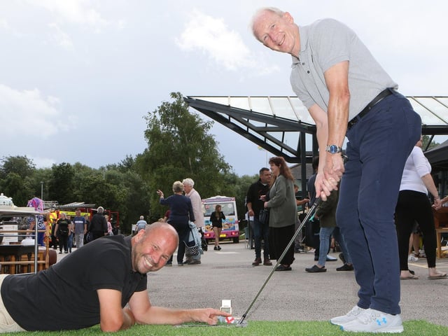 Stuart Todd and Mick Laverick were running the golf competition.