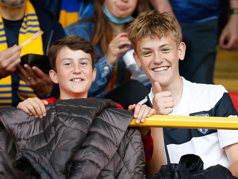 Mansfield fans at the Breyer Group Stadium for a match against Leyton Orient.