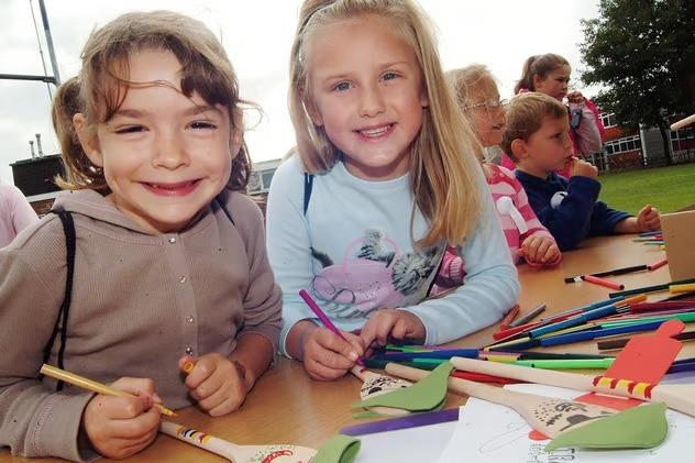 More from Mansfield Woodhouse Mardi Gras. Emily Wood, left, and Amelia Pegg enjoyed some colouring activities.
