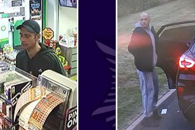 Nottinghamshire Police have released images of two men they are keen to speak to after two cars were stolen in a burglary in Sutton. Picture: Nottinghamshire Police