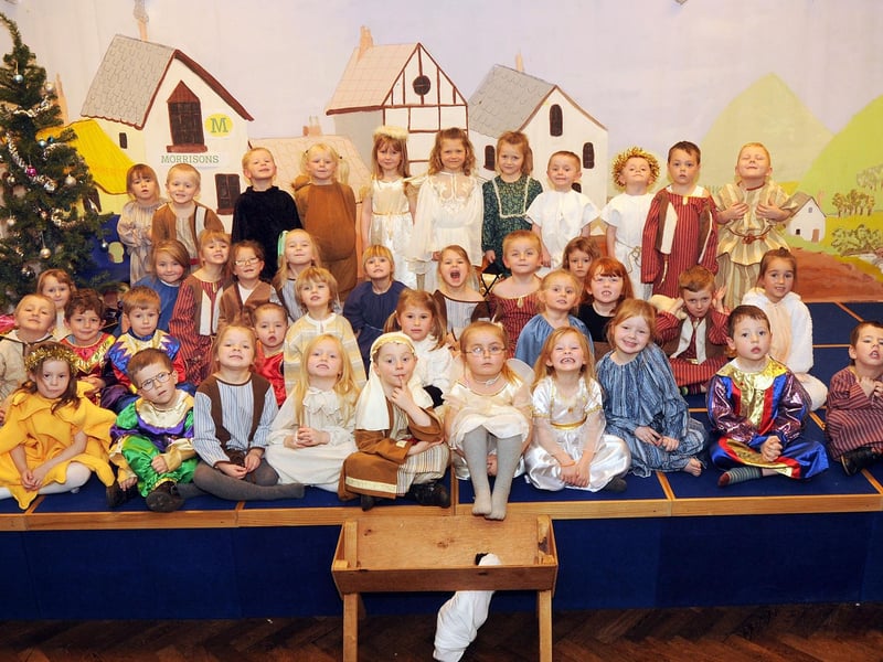 Pupils from the reception class at Kingsway Primary School who took part in their Christmas nativity play.