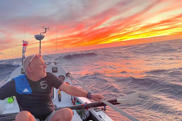The view from the boat out on the Atlantic