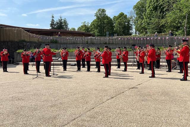 The Nottinghamshire Band of the Royal Engineers performed at the event