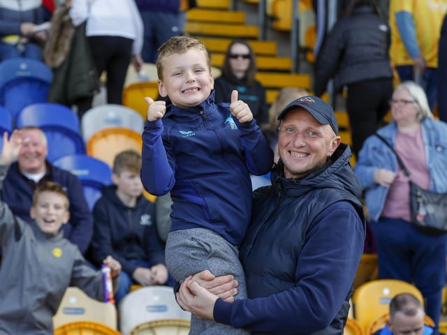 Stags fans at the Stevenage game.