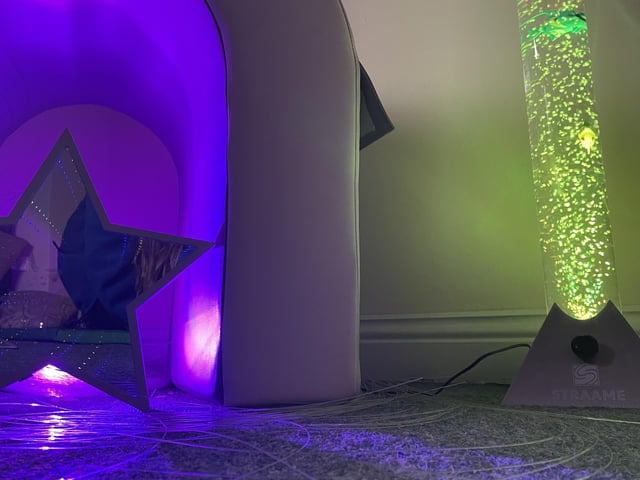The nursery has set up its own sensory room. Little Lambs Day Nursery in Kirkby is celebrating a good Ofsted report.