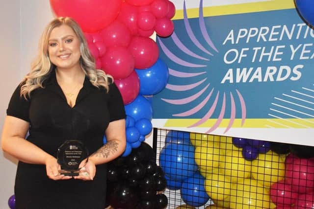Apprentice Brooke from Mansfield wins top award at college ceremony 