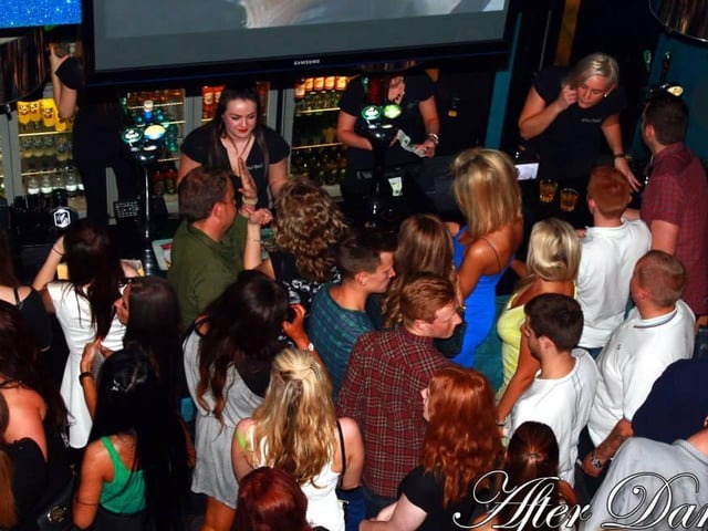 Grabbing some drinks at the bar