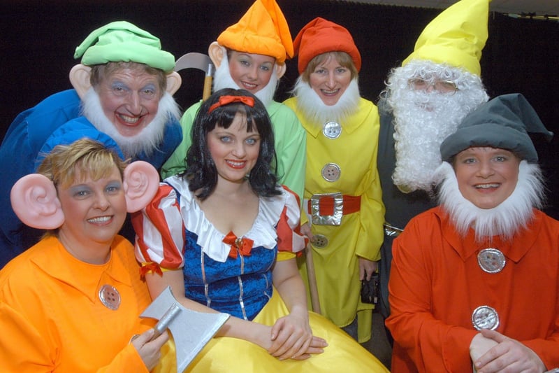 Cast Members from St Peters Drama Group's production of Snow White and the Six Dwarfs pictured at a rehearsal in 2006.