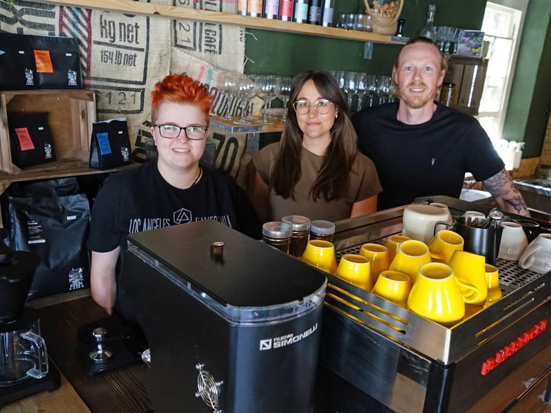 Willow Smith, Jenna Coulson and Adam France will serve barista coffee in The Market Place.