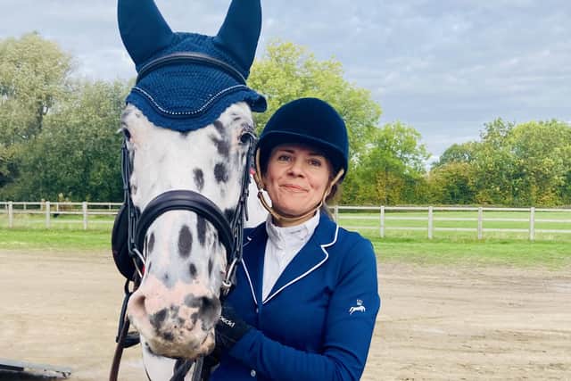 Anita Marsh with her Appaloosa Sully.