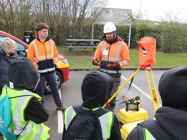 Lindum Management were on hand to show how a theodolite works during site management