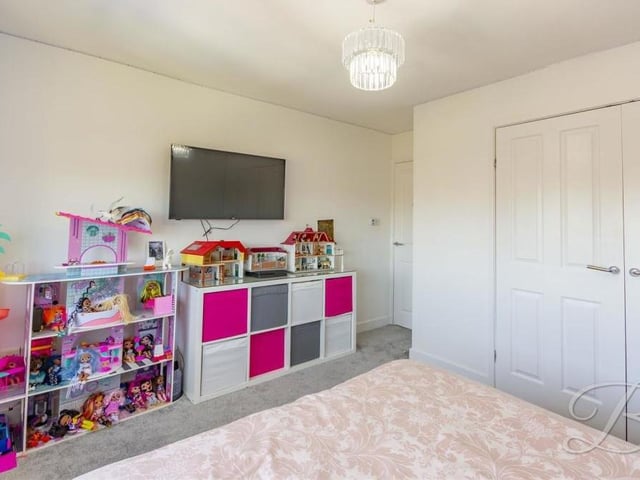 Plenty of storage space in this bedroom at the £630,000 property.