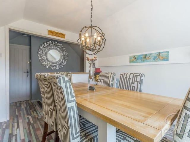 The dining area, which is ideal for family meals or for entertaining friends, shown from a different angle.