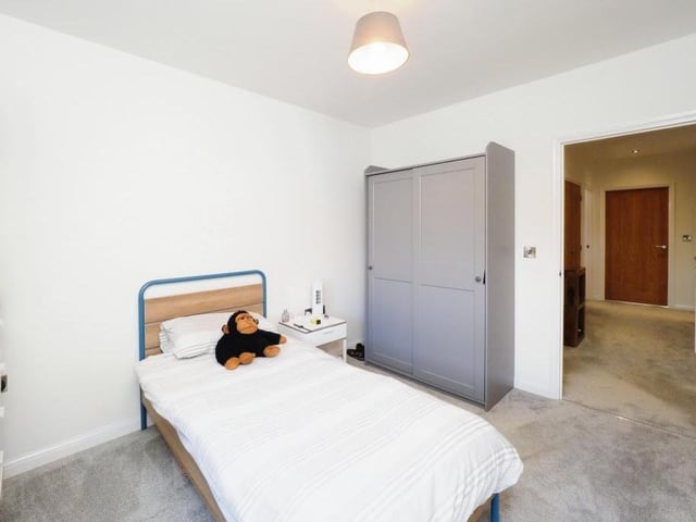 The final bedroom is the smallest of the five, but there is still plenty of space for storage.