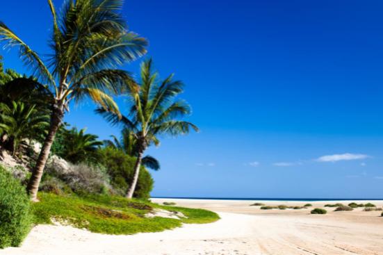Direct flights from East Midlands Airport to Puerto del Rosario, the capital of Canary Island Fuerteventura, are available with Jet2 and Ryanair.