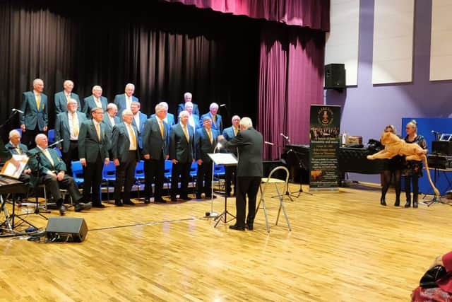 Alfreton Male Voice Choir singing at the charity concert in October.