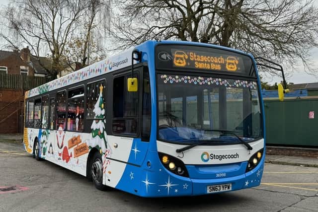 Decked with a winter wonderland design, featuring colourful decorations and characters, the Christmas Bus will be running on local bus services in Mansfield.