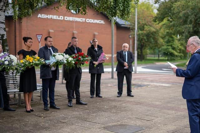Chairman of Ashfield District Council, it’s Civic Head Coun David Walters, led a service of commemoration