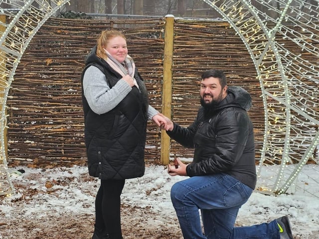 Richard and Charnelle got engaged over the weekend at Center Parcs Sherwood Forest.