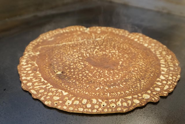 After flipping the pancake, leave if to cook for another minute or until browned on both sides.