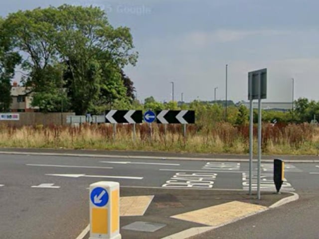 The roundabout on B6406 near the East Midlands Outlet has experienced five incidents over the past five years.