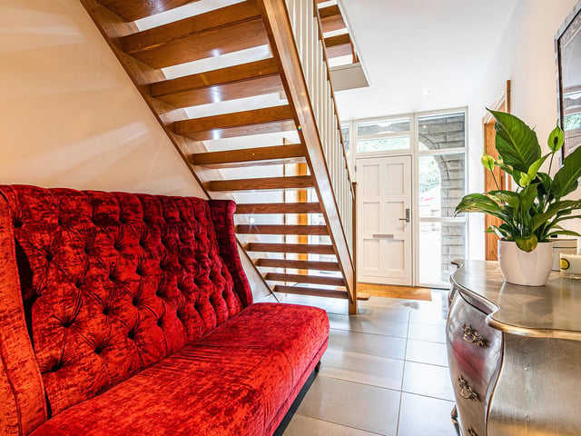 The entrance hall makes a pleasing first impression.