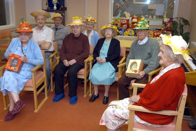 Competitors in the 2008 Easter Bonnet Parade held at Eden Lodge Bestwood