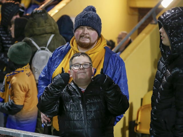 Mansfield Town fans before the defeat to Wrexham.