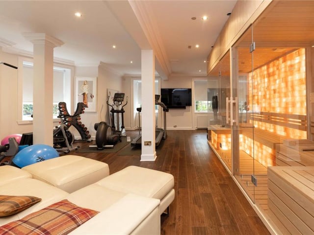 Gym suite and sauna.