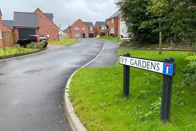 Ivy Gardens, In Bilsthorpe, close to where the new homes are planned