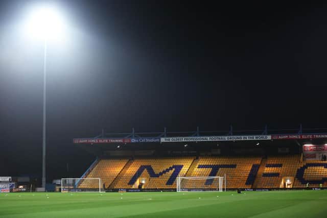Mansfield Town v Cambridge United has a new kick-off time.