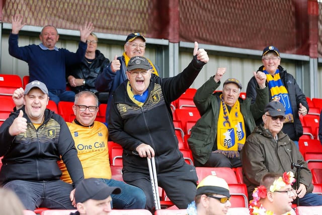 Mansfield fans at Salford City. Do you know anyone in this picture?