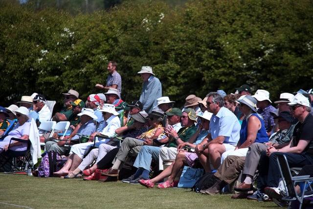 The crowds are pictured enjoying some County Championship cricket at Welbeck after it was selected as an outground for Nottinghamshire in May 2018.