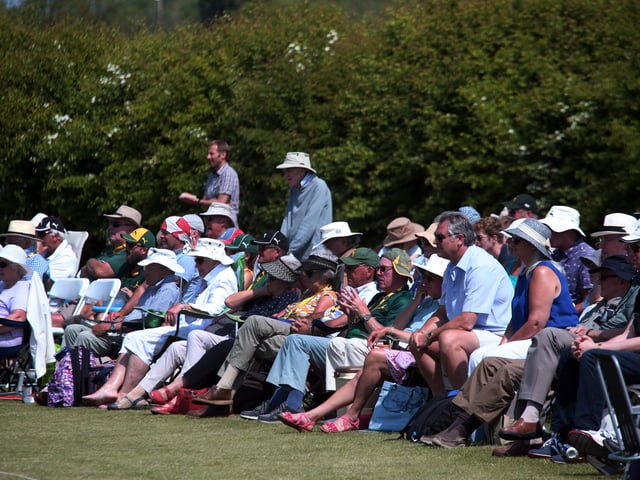 The crowds are pictured enjoying some County Championship cricket at Welbeck after it was selected as an outground for Nottinghamshire in May 2018.