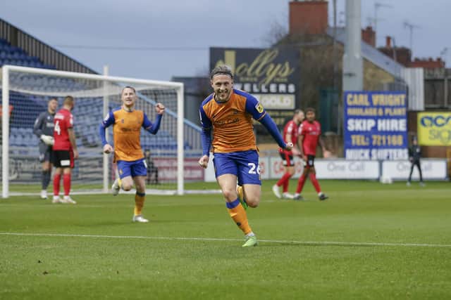 Will Swan celebrates his equaliser against Colchester. Photo credit Chris Holloway / The Bigger Picture.media