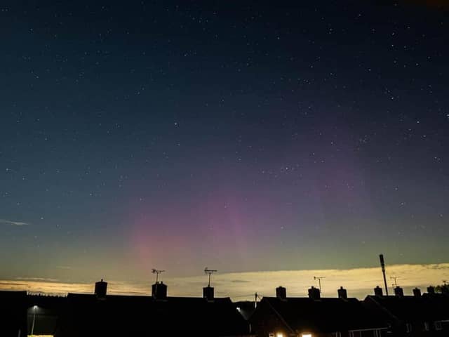 The Aurora Borealis above Nottinghamshire on Tuesday, April 16. Photo by Mark Haslehurst.