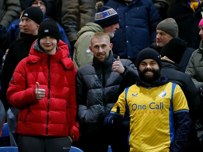 Mansfield Town fans ahead of the 1-1 draw with Doncaster Rovers.
