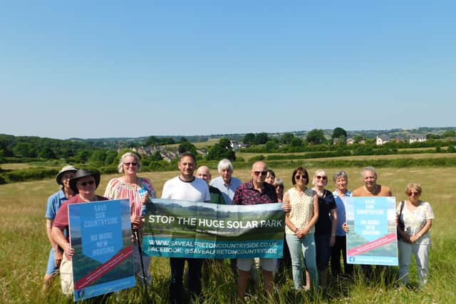 Several members of the Save Alfreton Countryside on land which was proposed for a large solar farm.