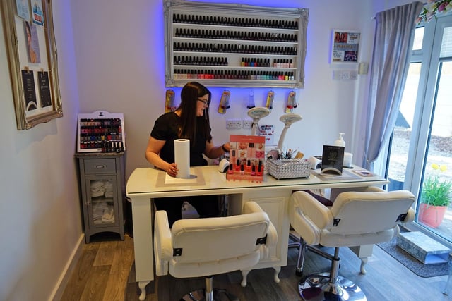 There are friendly staff on hand with beauty treatments.