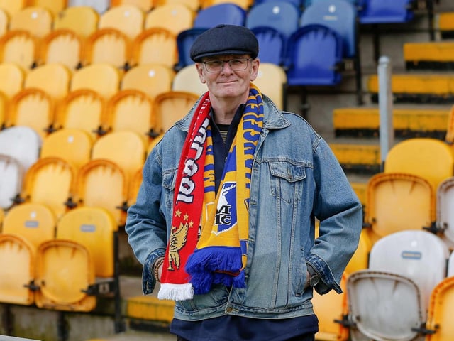 Mansfield Town fans ahead of the win over Stevenage.