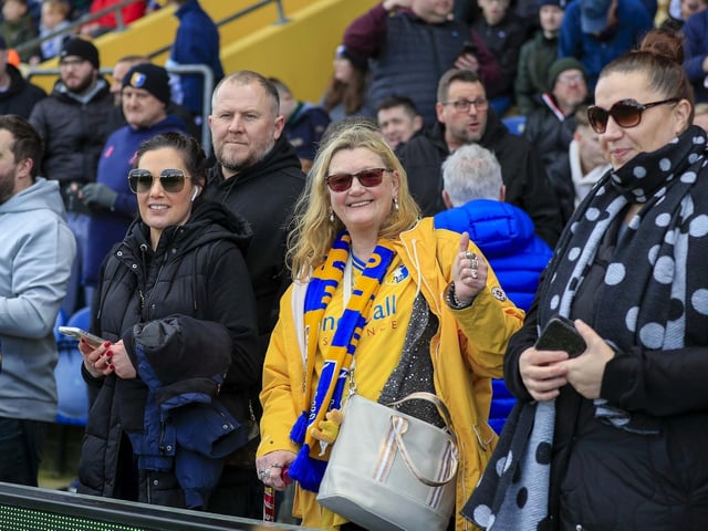 Mansfield Town fans ahead of kick-off at the weekend.
