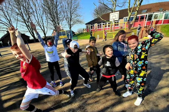 Hollywell Primary School students were allowed to break school rules for one day only.