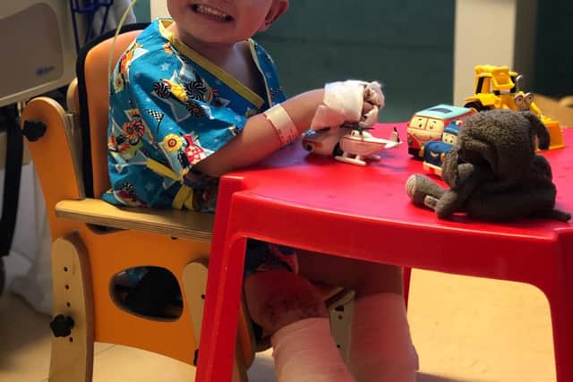 William's condition gradually improved and he was soon smiling again.