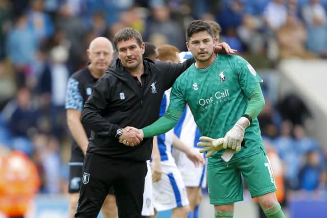 Nigel Clough with main keeper target Christy Pym.