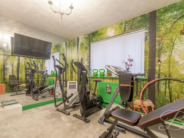 The fourth bedroom has been converted into a brilliant home gym, underlining how versatile much of the property is.