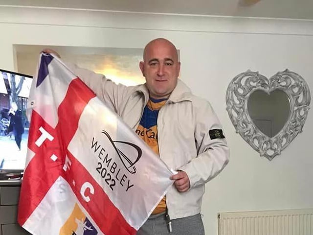 Mansfield Town fans make their way to Wembley.