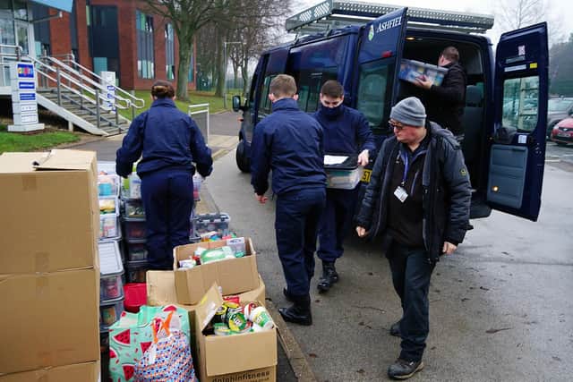 The school praised the 'astounding' amount of food donated