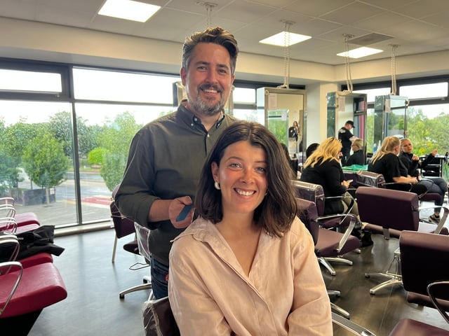Revive customer Lauren Whyte had a consultation with Paul before having her hair cut and styled.