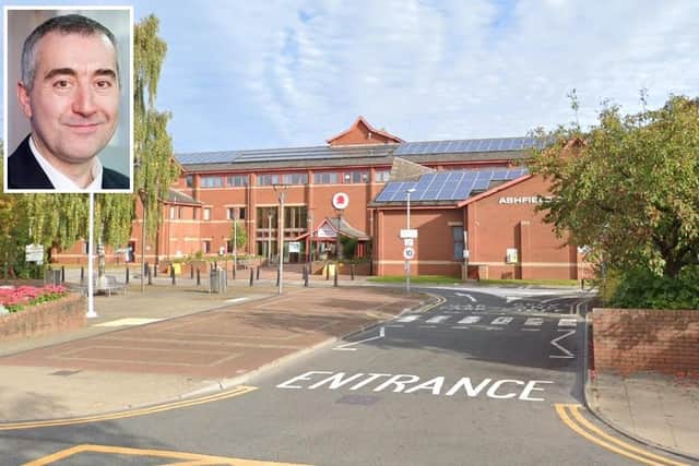 Ashfield Council's headquarters in Kirkby and, inset, Michael King, local government and social care ombudsman.