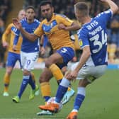 Action from Mansfield Town's match against Oldham Athletic last season at the One Call Stadium.